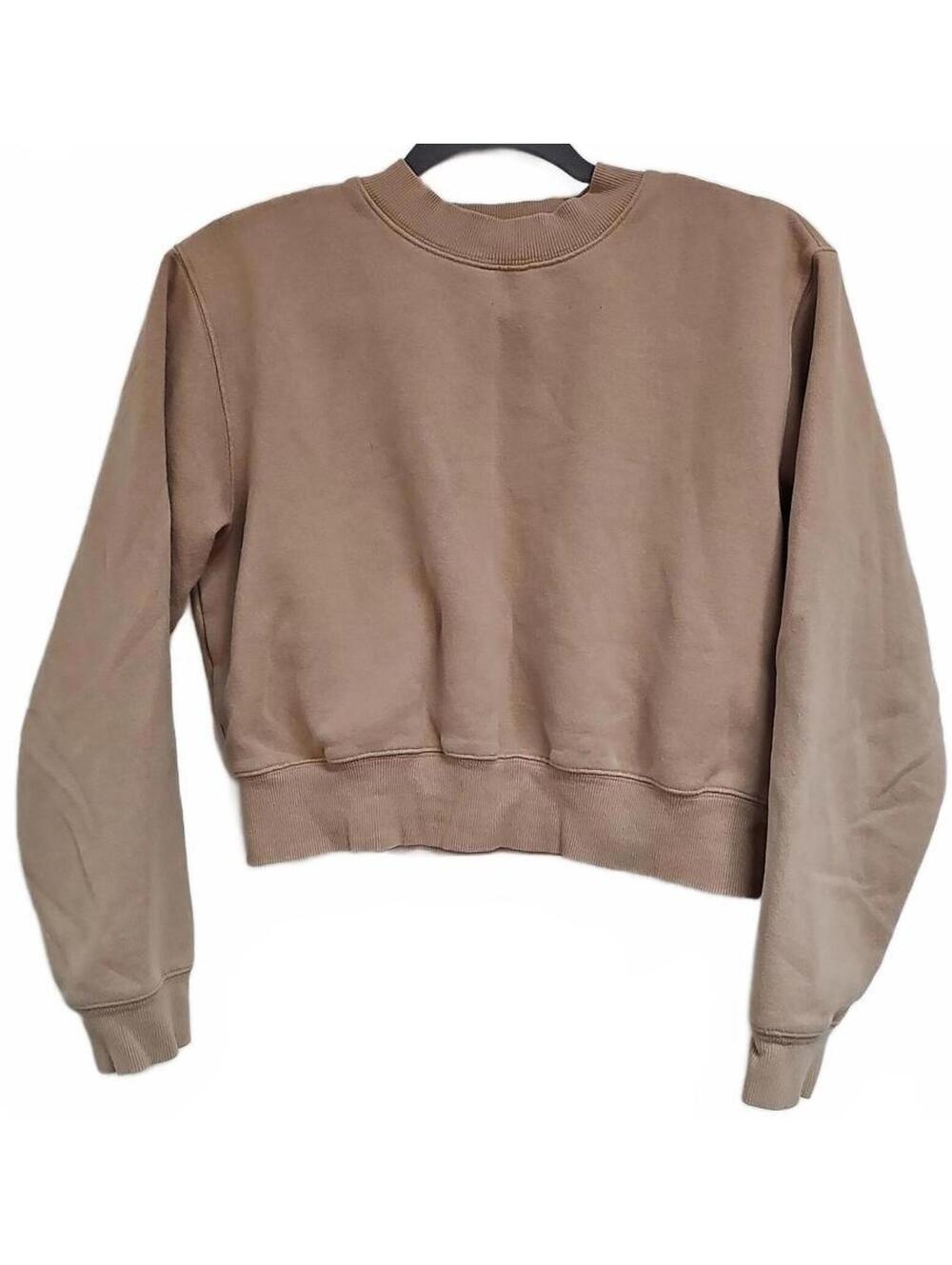 Aritzia tna taupe cropped sweatshirt size XS